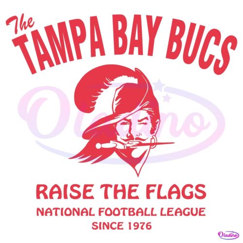 Vintage The Tampa Bay Bucs Football Raise The Flags SVG