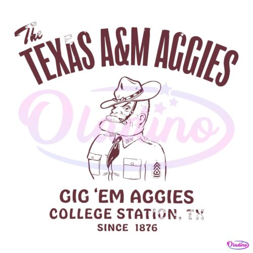 Vintage The Texas A&M Aggies Gig Em Aggies SVG