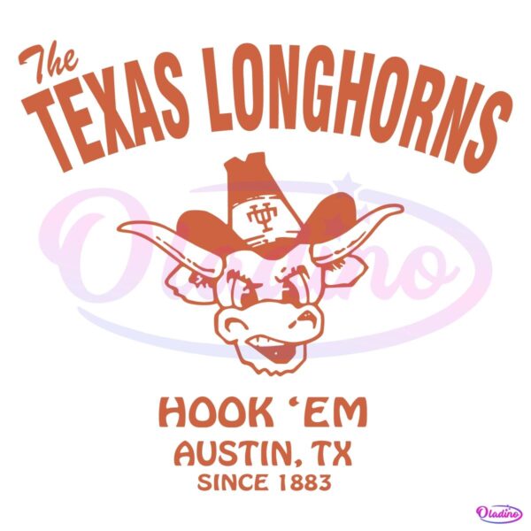 Vintage The Texas Longhorns Football Hook Em SVG