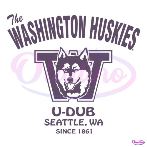 Vintage The Washington Huskies Football U Dub SVG