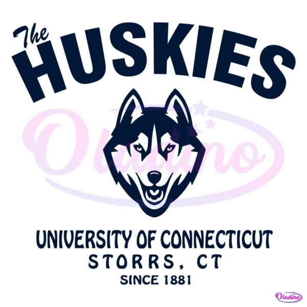 Vintage Uconn Huskies Football The Huskies SVG