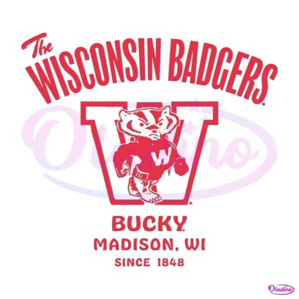 Vintage Wisconsin Badgers Football Bucky SVG