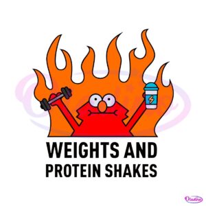 Weights and Protein Shakes Funny Gymer SVG