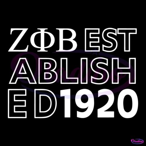 Zeta Phi Beta Established 1920 SVG