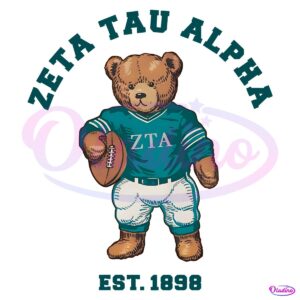 Zeta Tau Alpha Est 1898 Sorority Teddy Bear PNG