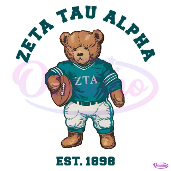 Zeta Tau Alpha Est 1898 Sorority Teddy Bear PNG