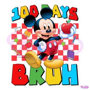 100 Days Bruh Mickey Mouse PNG