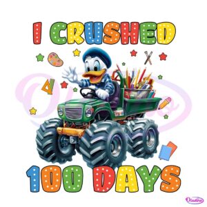 100 Days of School Crushed Hilarious PNG Design