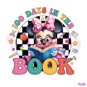 100 Days Of School Mouse Reading Book PNG