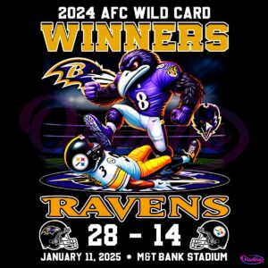 2024 AFC Wild Card Winners Ravens 28 14 Steelers PNG