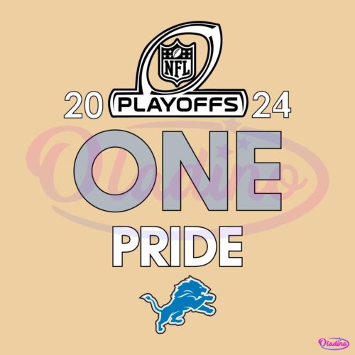 2024 Nfl Playoffs Detroit Lions One Pride SVG