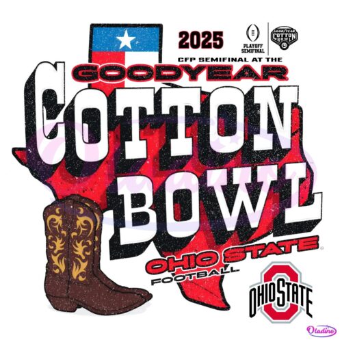 2025 Goodyear Ohio State Buckeyes Football Cotton Bowl PNG