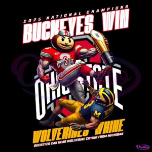 2025 National Champions Buckeyes Win Wolverines PNG