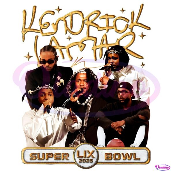 90S Vintage Kendrick Lamar Super Bowl Lix 2025 PNG