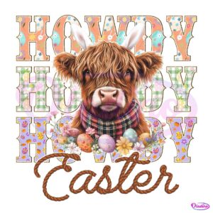 Beauty Easter Highland Cow Png