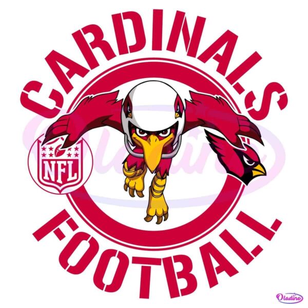 Cardinals Football Nfl Rush Zone Cartoon Character SVG