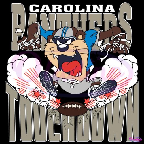 Carolina Panthers Tuchdown Nfl Tasmanian Devil SVG