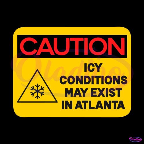 Caution Icy Conditions May Exist In Atlanta SVG