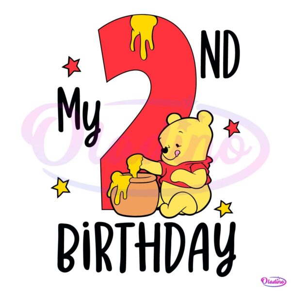 Celebrate My 2nd Birthday with Winnie Pooh in PNG Style