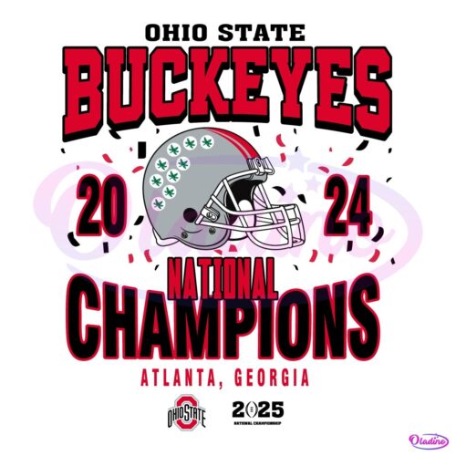 Celebration Ohio State Buckeyes Confetti National Champions SVG