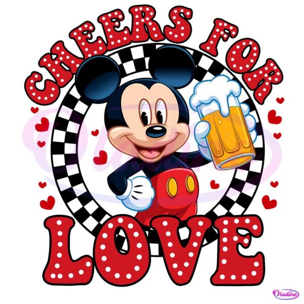 Cheer For Love Mickey Valentine Day PNG