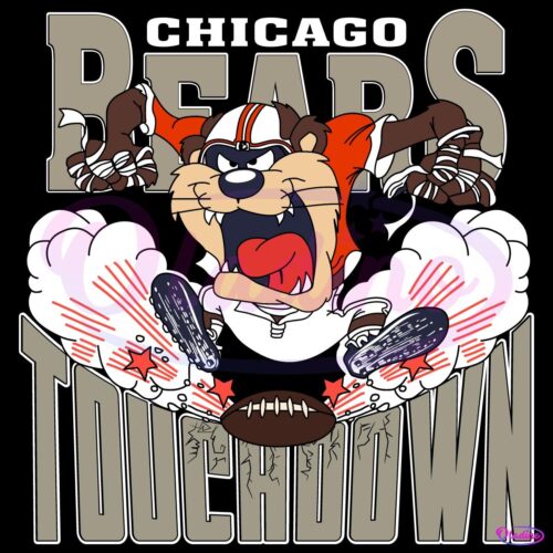 Chicago Bears Tuchdown Nfl Tasmanian Devil SVG