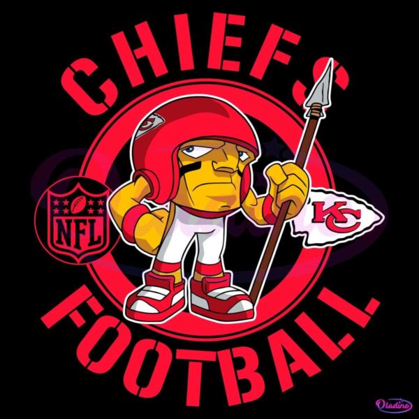 Chiefs Football Nfl Rush Zone Cartoon Character SVG