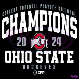 College Football National Champions 2024 Ohio State Football SVG