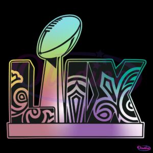 Colorfull Super Bowl Lix Trophy Logo SVG