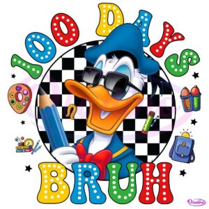 Cute Duck Vibes 100 Days Of School PNG