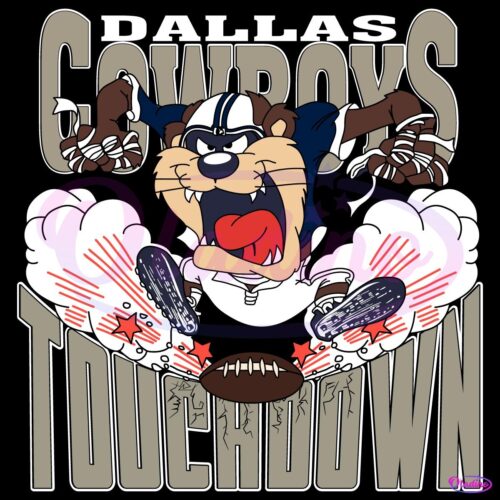 Dallas Cowboys Tuchdown Nfl Tasmanian Devil SVG