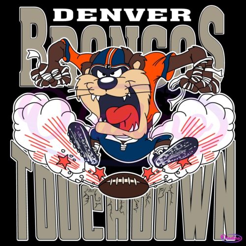 Denver Broncos Tuchdown Nfl Tasmanian Devil SVG