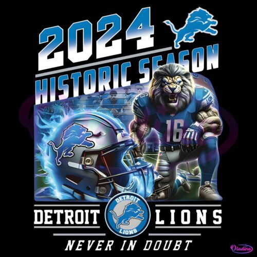 Detroit Lions 2024 Historic Season Never In Doubt PNG