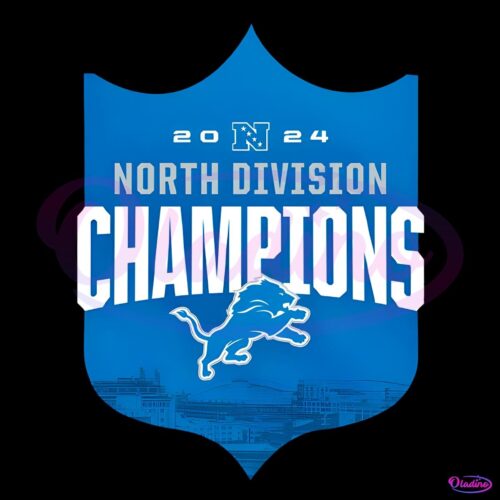 Detroit Lions Back To Back 2024 North Division Champions PNG