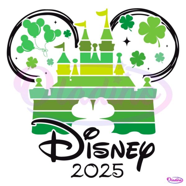 Disney Magical Kingdom 2025 Green Irish Castle PNG