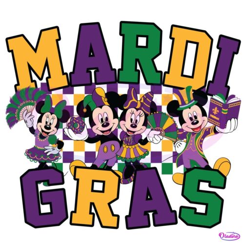 Disney Mickey Minnie Mardi Gras Png