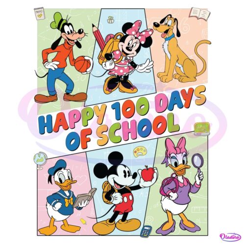 Funny 100 Days With Mouse And Friends PNG