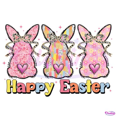 Funny 3 Cute Bunny Happy Easter