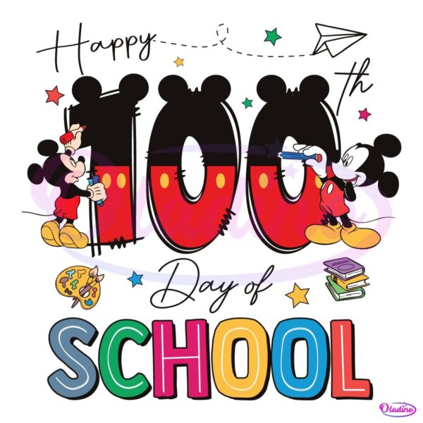 Funny Happy 100 Days Smarter Design PNG