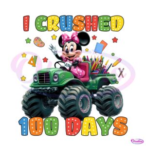 Funny Minnie I Conquered 100 Days of School SVG