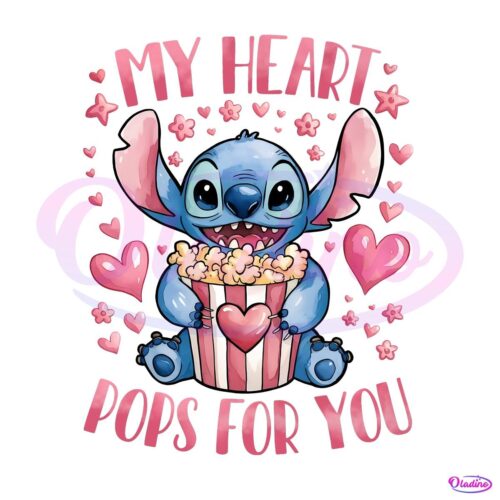 Funny Stitch My Heart Pops For You PNG