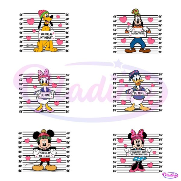 Funny Valentines Cartoon Character Bundle PNG