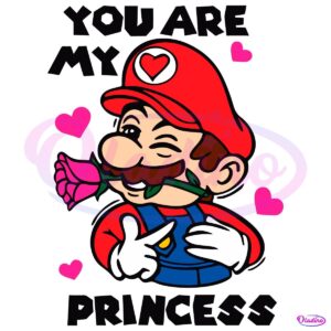 Funny You Are My Princess Valentines Super Mario SVG