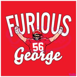 George Karlaftis 56 Furious George Kansas City Chiefs SVG