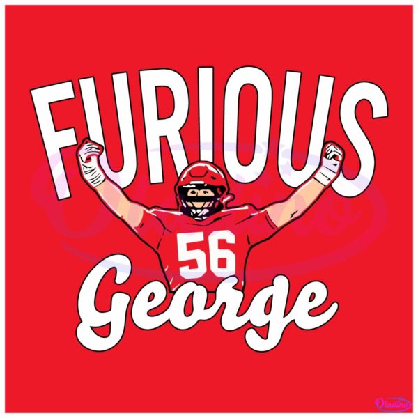 George Karlaftis 56 Furious George Kansas City Chiefs SVG