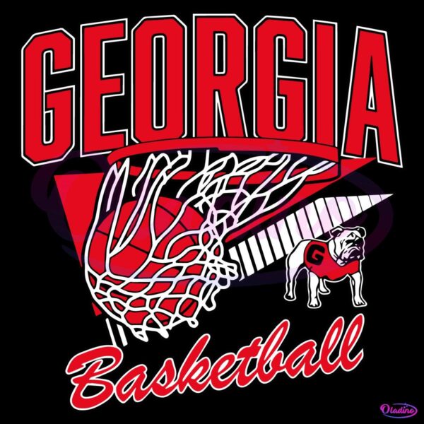 Georgia Bulldogs Basketball Logo Mascot SVG