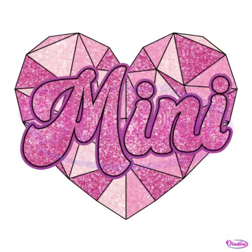 Glitter Mini Pink Heart Valentine PNG