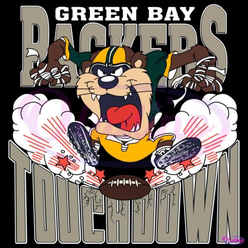 Green Bay Packers Tuchdown Nfl Tasmanian Devil SVG