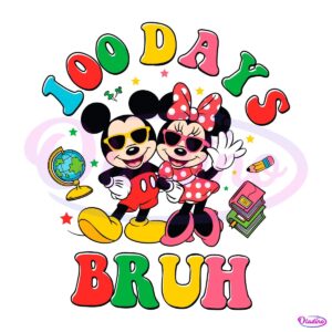 Happy 100 Days Of School Mickey Minnie PNG