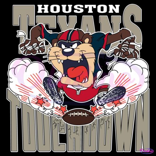 Houston Texans Tuchdown Nfl Tasmanian Devil SVG